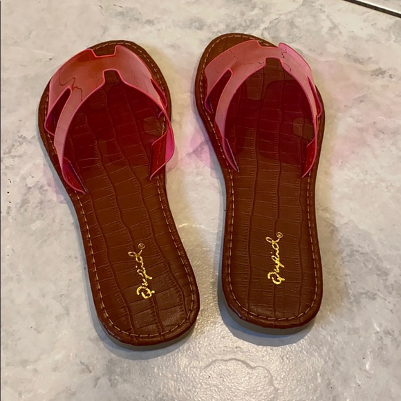 NEW Athena NEON Fuchsia PVC sandal - Picture 6 of 11